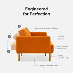 Futon Sofa Bed, 77.5", Couch, Small Sofa, Sleeper Sofa, Loveseat, Mid Century Modern Futon Couch, Sofa Cama, Couches for Living Room