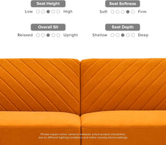 Futon Sofa Bed, 77.5", Couch, Small Sofa, Sleeper Sofa, Loveseat, Mid Century Modern Futon Couch, Sofa Cama, Couches for Living Room