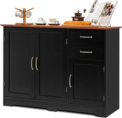 Buffet Sideboard Storage Credenza Cabinet Console Table Kitchen Dining Room Furniture Organizer, White