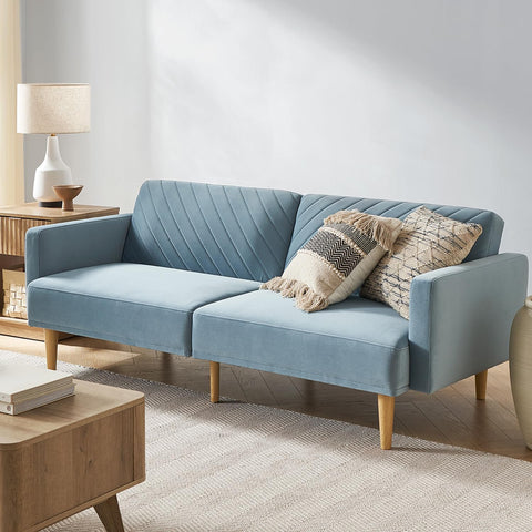Futon Sofa Bed, 77.5", Couch, Small Sofa, Sleeper Sofa, Loveseat, Mid Century Modern Futon Couch, Sofa Cama, Couches for Living Room