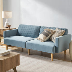 Futon Sofa Bed, 77.5", Couch, Small Sofa, Sleeper Sofa, Loveseat, Mid Century Modern Futon Couch, Sofa Cama, Couches for Living Room