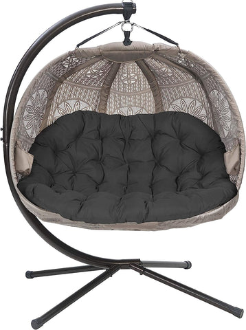 Pumpkin Loveseat, Black/Sand Cover