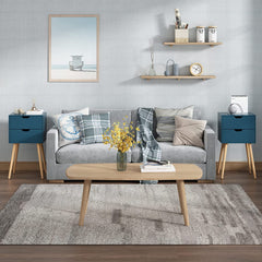 Set of 2 Modern Wood Nightstand