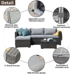 5 Piece Patio Furniture Set