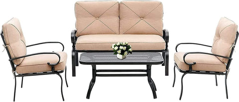 4-Piece Outdoor Metal Furniture Set