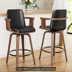 2 Pcs Luxury wooden Bar stools