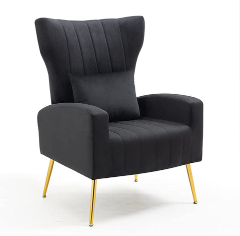 Modern Living Room Velvet Accent Chair