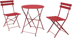 3 Pieces Metal Folding Bistro Set