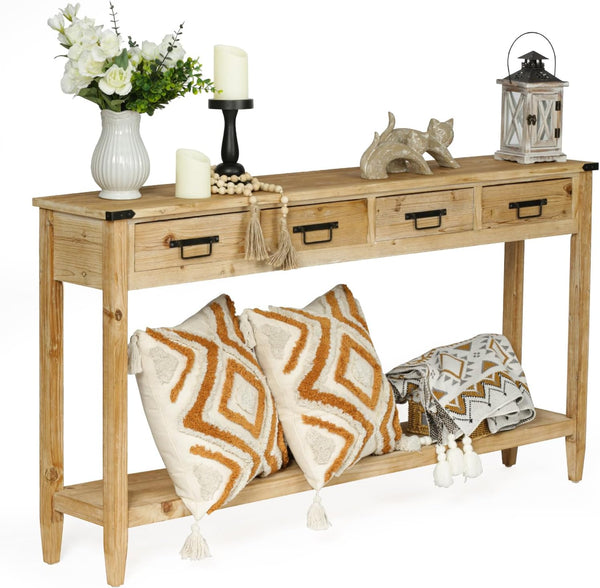 Farmhouse Console Table with Drawer, 60