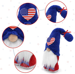 4th of July Gnomes Decor, Patriotic Tomte Plush, Independence Day Gnomes Plush, Memorial Day Nisse Handmade Scandinavian, Elf Dwarf Home Collection, July 4th Tiered Tray Decorations