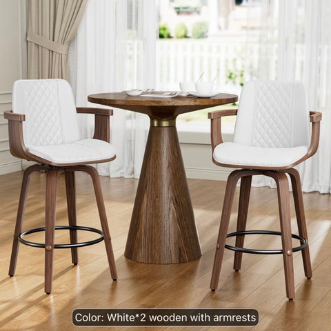 2 Pcs Luxury wooden Bar stools