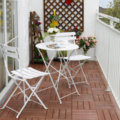 3 Pieces Metal Folding Bistro Set