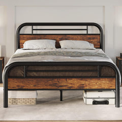 Queen Bed Frame, Platform Bed Frame Queen with Headboard and Strong Support, Easy Assembly, Noise-Free, No Box Spring Needed