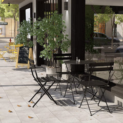 3 Pieces Metal Folding Bistro Set