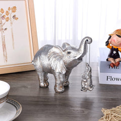 Elephant Decor Brings Good Luck, Health, Strength. Elephant Gifts for Women, Mom Gifts. Decorations Applicable Home, Office, Bookshelf TV Stand, Shelf, Living Room - Silver