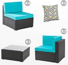 7 Pieces Patio Outdoor Furniture Sets