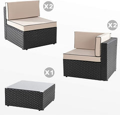 5 Pieces Patio Outdoor Furniture Sets