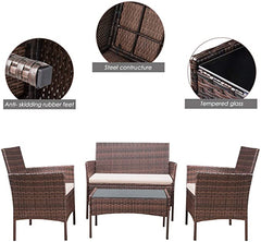 4 Pieces Outdoor Patio Furniture Set