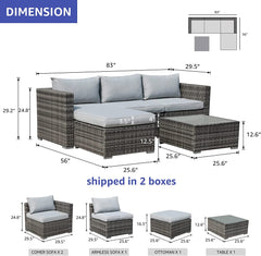 5 Piece Patio Furniture Set