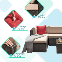 5 Pieces Patio Furniture Set